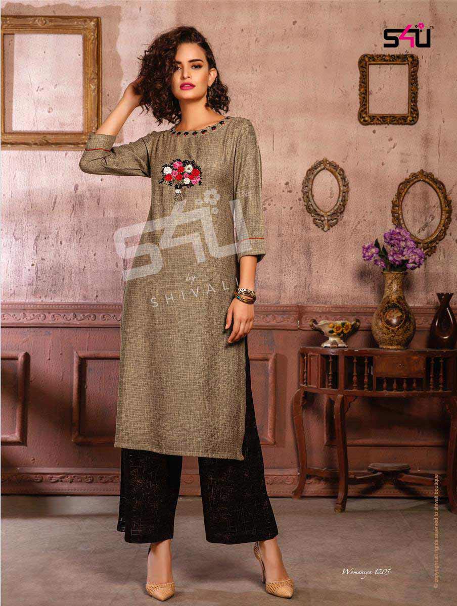 Womaniya Vol 12 By S4u Beautiful Printed Kurties With Plazzo Womaniya Vol 12 By S4u Beautiful Printed Kurties With Plazzo